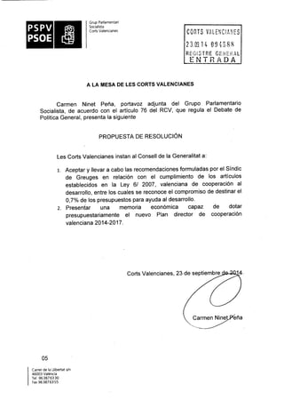 Propostes Grup Socialista