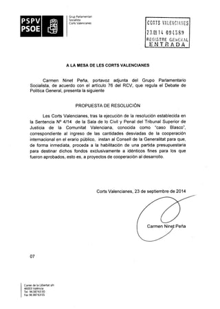 Propostes Grup Socialista