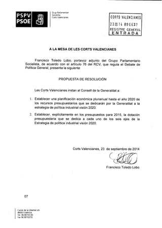 Propostes Grup Socialista