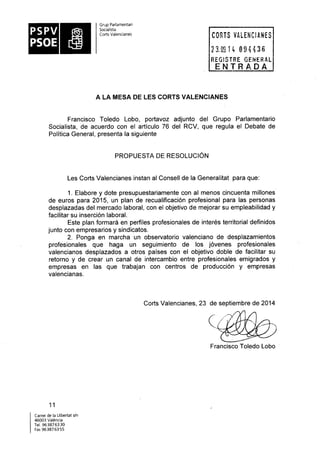 Propostes Grup Socialista