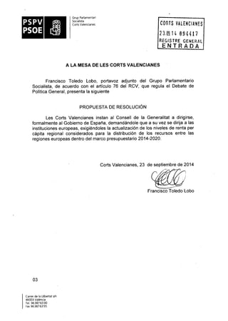 Propostes Grup Socialista