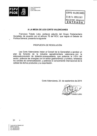 Propostes Grup Socialista