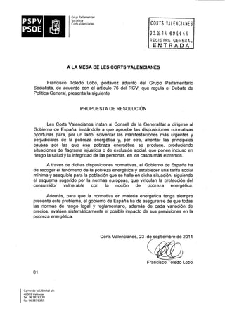 Propostes Grup Socialista