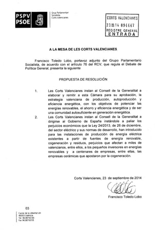 Propostes Grup Socialista