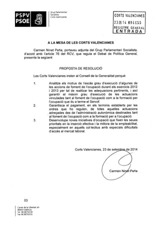 Propostes Grup Socialista