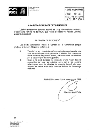 Propostes Grup Socialista