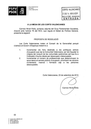 Propostes Grup Socialista