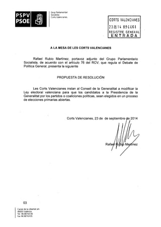 Propostes Grup Socialista