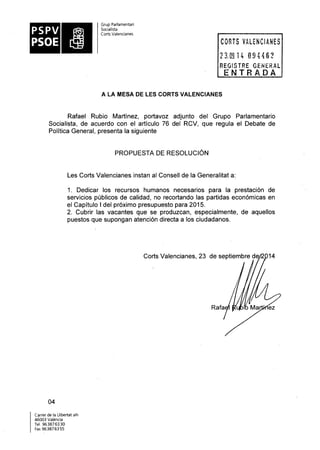 Propostes Grup Socialista