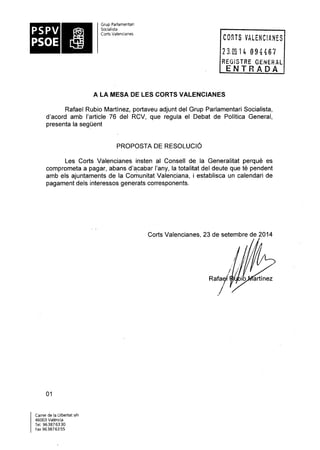 Propostes Grup Socialista