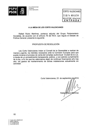 Propostes Grup Socialista