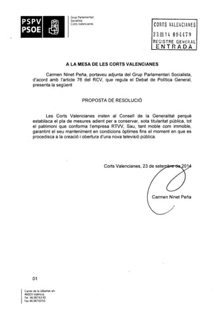 Propostes Grup Socialista