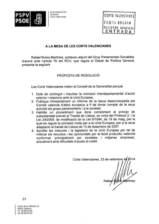 Propostes Grup Socialista