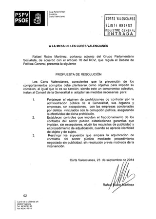 Propostes Grup Socialista