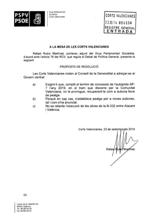 Propostes Grup Socialista