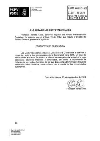 Propostes Grup Socialista