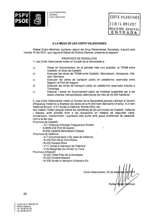 Propostes Grup Socialista