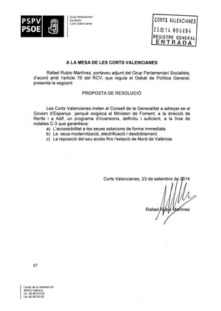 Propostes Grup Socialista