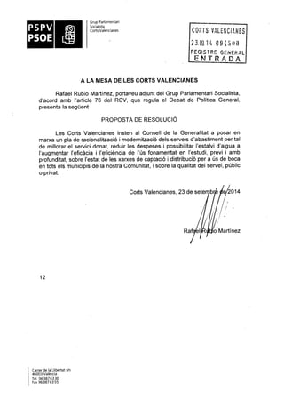 Propostes Grup Socialista