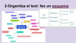 2-Organitza el text: fes un esquema
 