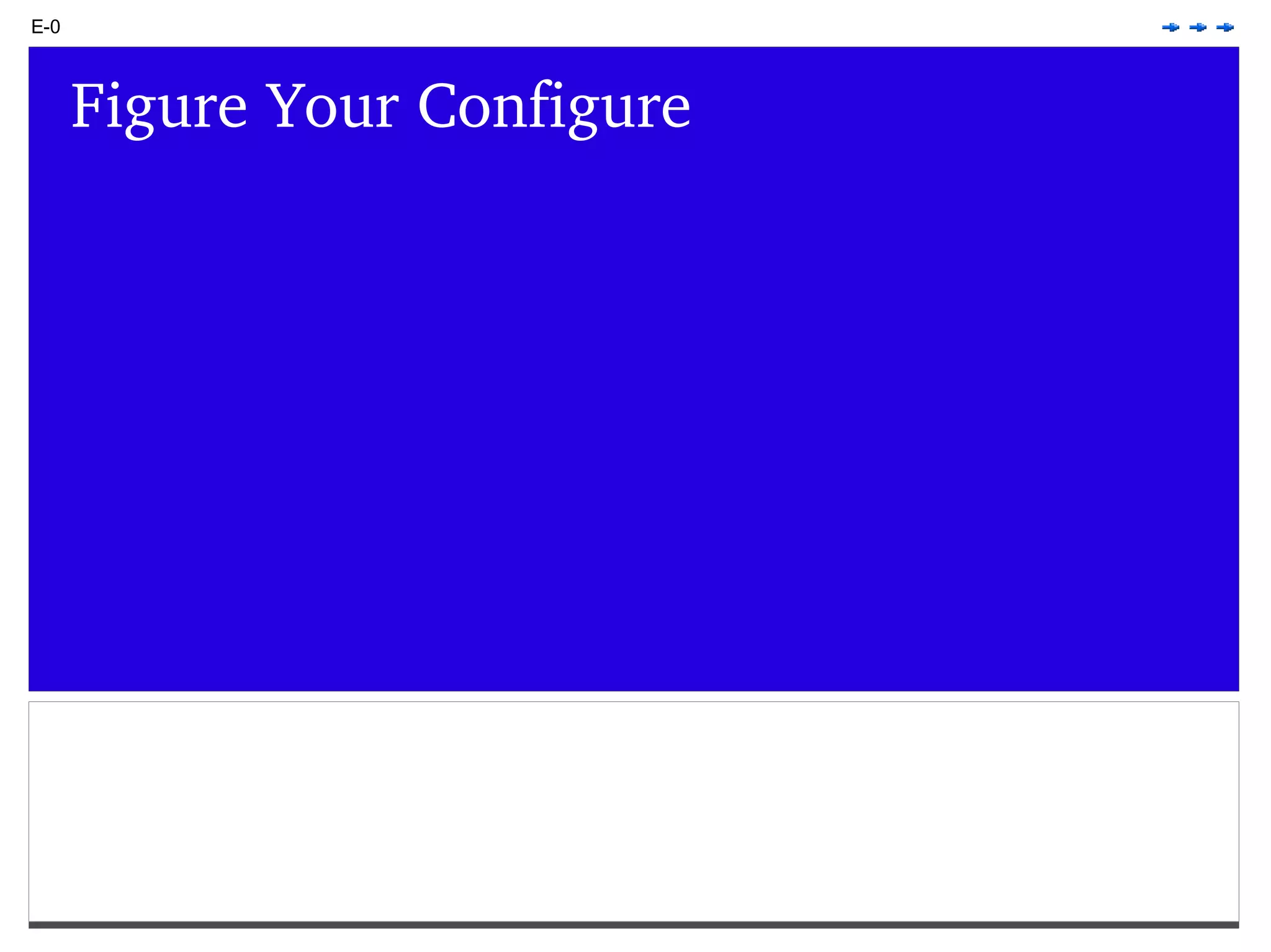 E-0 Figure Your Configure 