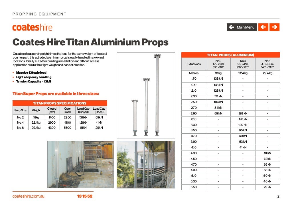 Coates Hire Engineering Solutions Structural Propping Systems