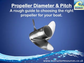 Propeller Diameter & Pitch
A rough guide to choosing the right
propeller for your boat.

www.instructorresources.co.uk

 
