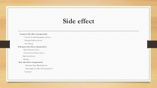 Propranolol Side Effects