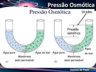 Joanna de Paoli
Osmose e Células Vivas
 