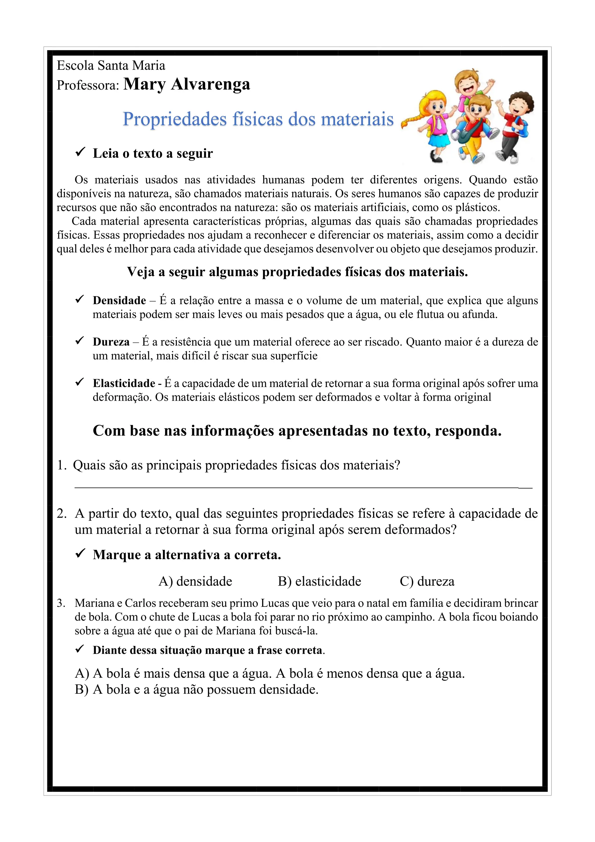 Propriedades físicas dos materiais | PDF