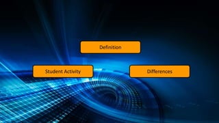 DifferencesStudent Activity
Definition
 