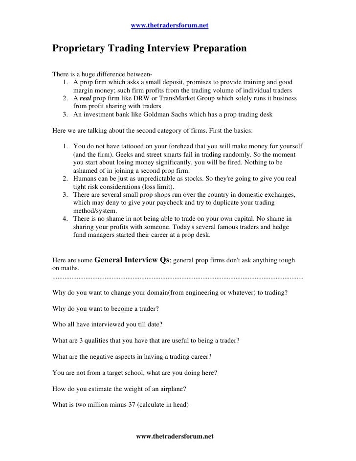 Proprietary option trading firms