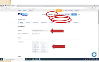Online assessment with Proprofs pdf