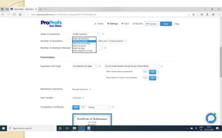 Online assessment with Proprofs pdf