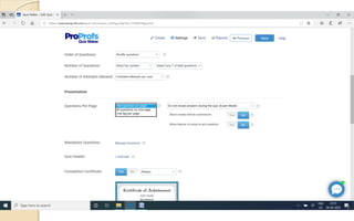 Online assessment with Proprofs pdf