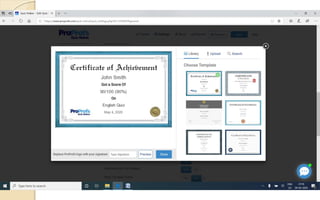 Online assessment with Proprofs pdf