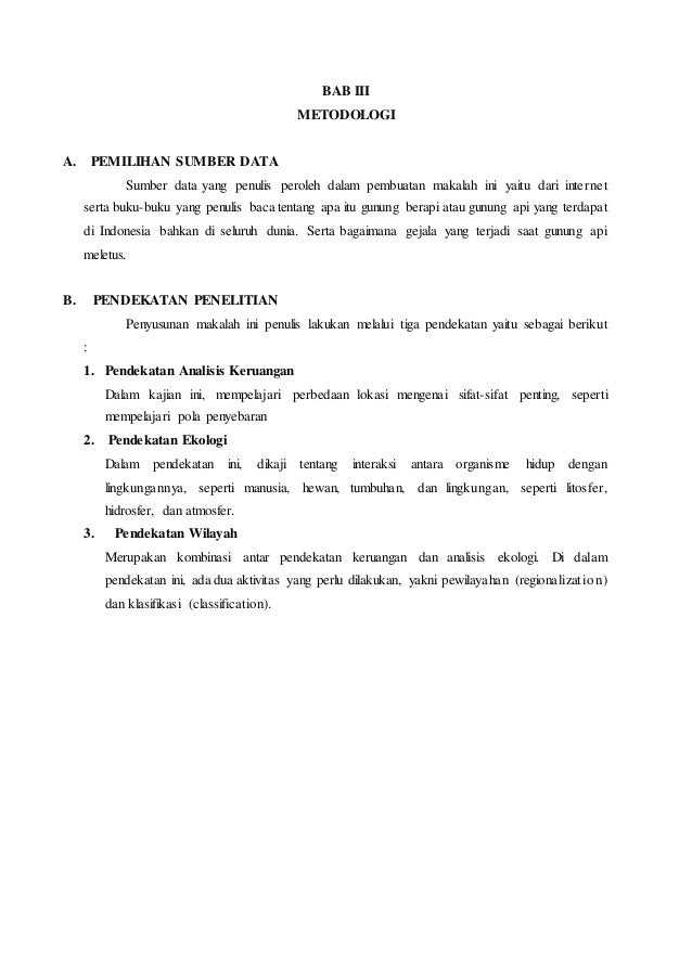 Propsal Geografi Gunung Meletus