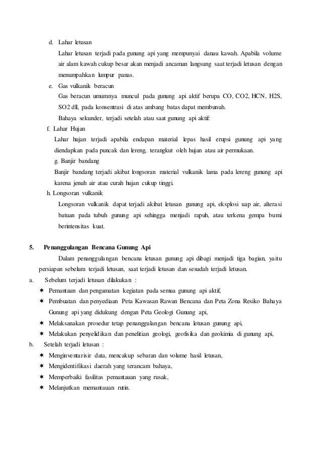 Propsal Geografi Gunung Meletus