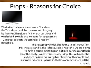 Props - Reasons for Choice