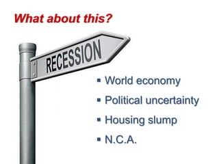 What about this?




              World economy
              Political uncertainty
              Housing slump
              N.C.A.
 