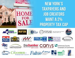 NEW YORK’S
 TAXPAYERS AND
  JOB CREATORS
   WANT A 2%
Property TAX CAP
 