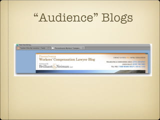 “Audience” Blogs
 
