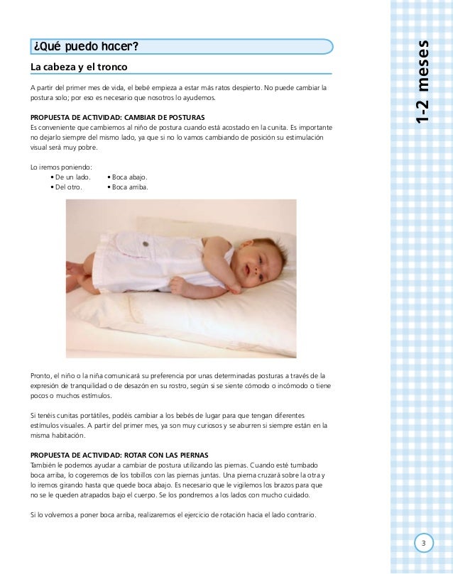Actividades para bebés de 1 a 2 meses