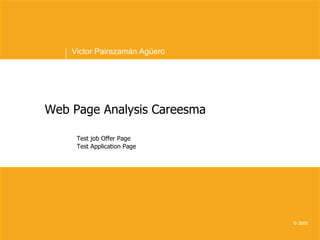 Web Page Analysis Careesma Test job Offer Page Test Application Page 