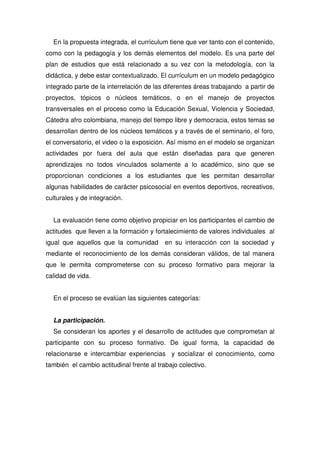 Propuesta Pedagogica De Comfandi