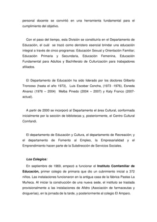 Propuesta Pedagogica De Comfandi