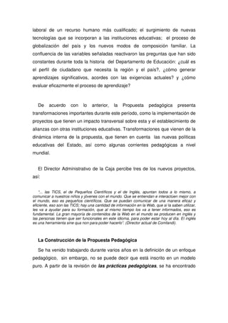 Propuesta Pedagogica De Comfandi