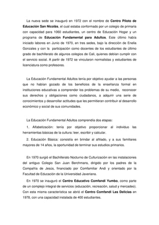 Propuesta Pedagogica De Comfandi