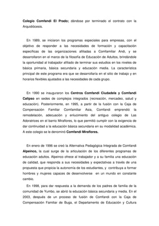 Propuesta Pedagogica De Comfandi