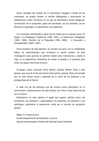 Propuesta Pedagogica De Comfandi